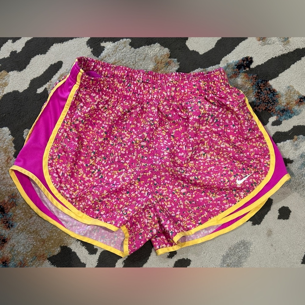 Nike Pink & Yellow Athletic Shorts - M